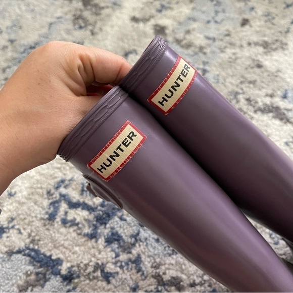 Hunter Classic Tall Rain Boots Lavender Purple Wellies Size 4 - Picture 4 of 14